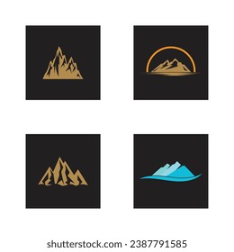 Mountain icon Logo Template Vector illustration design