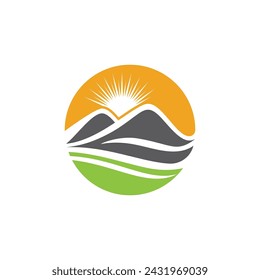 Mountain icon Logo Template Vector illustration design
