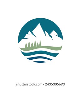 Mountain icon Logo Template Vector illustration design
