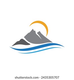 Mountain icon Logo Template Vector illustration design