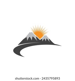 Mountain icon Logo Template Vector illustration design