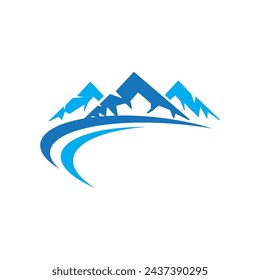 Mountain icon Logo Template Vector illustration design