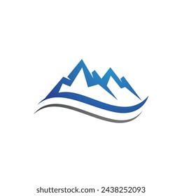 Icono de montaña Logo Plantilla Vector ilustración diseño