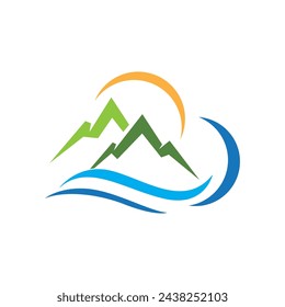 Mountain icon Logo Template Vector illustration design