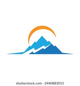 Mountain icon Logo Template Vector illustration design
