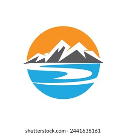 Mountain icon Logo Template Vector illustration design