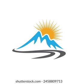 Mountain icon Logo Template Vector illustration design