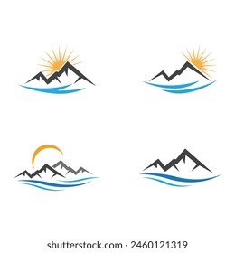 Mountain icon Logo Template Vector illustration design