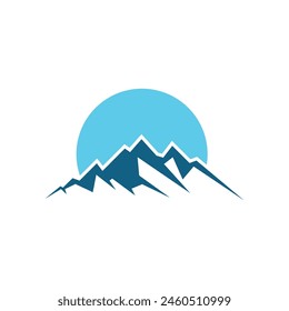 Mountain icon Logo Template Vector illustration design