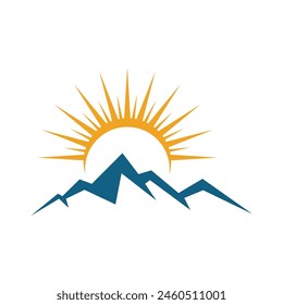 Mountain icon Logo Template Vector illustration design