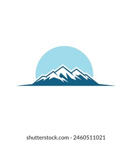 Mountain icon Logo Template Vector illustration design
