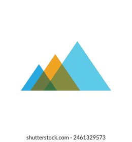 Icono de montaña Logo Plantilla Ilustración vectorial diseño