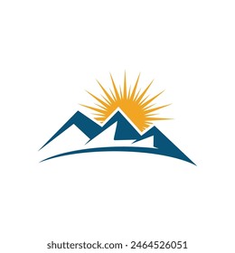 Mountain icon Logo Template Vector illustration design