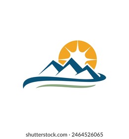 Mountain icon Logo Template Vector illustration design