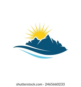 Mountain icon Logo Template Vector illustration design