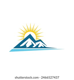 Mountain icon Logo Template Vector illustration design