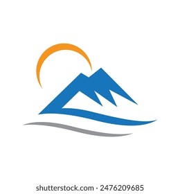 Mountain icon Logo Template Vector illustration design