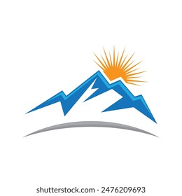 Mountain icon Logo Template Vector illustration design