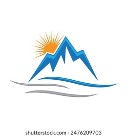 Mountain icon Logo Template Vector illustration design