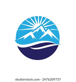 Mountain icon Logo Template Vector illustration design