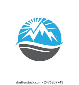 Mountain icon Logo Template Vector illustration design