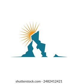 Mountain icon Logo Template Vector illustration design
