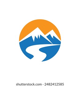 Mountain icon Logo Template Vector illustration design
