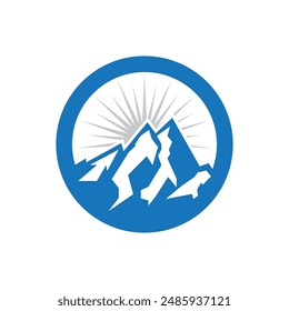 Mountain icon Logo Template Vector illustration design
