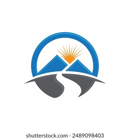 Mountain icon Logo Template Vector illustration design