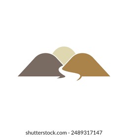 Mountain icon Logo Template Vector illustration design