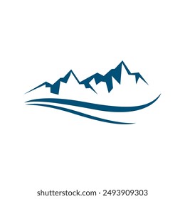 Mountain icon Logo Template Vector illustration design