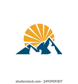 Mountain icon Logo Template Vector illustration design
