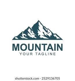 Mountain icon Logo Template Vector illustration with simple design. this logo suitable for adventure, community and nature