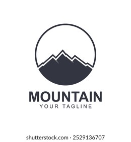 Mountain icon Logo Template Vector illustration with simple design. this logo suitable for adventure, community and nature
