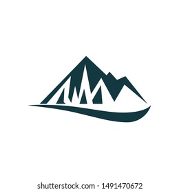 Mountain icon logo vector design