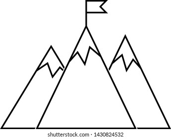 mountain icon, logo, vector illustration