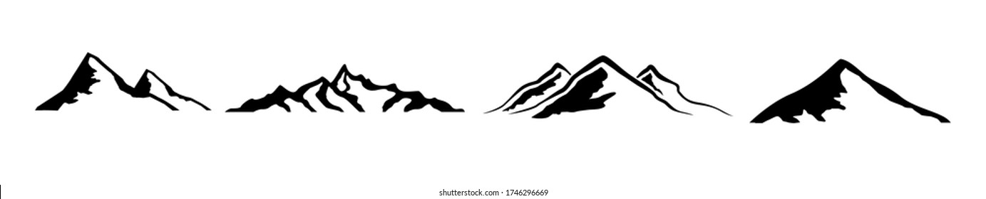 Mountain icon logo. Vector illustration icon