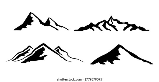 Mountain icon logo. Vector illustration icon
