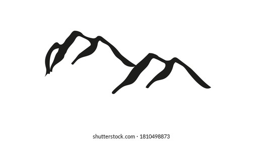 Mountain icon logo. Vector illustration icon
