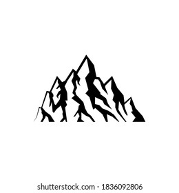 Mountain icon logo vector illustration