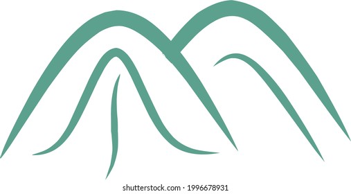 Ilustración vectorial del icono de montaña