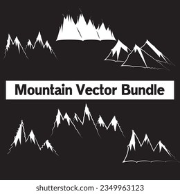 Mountain icon logo vector illustration for adventure outdoor sport graphic 