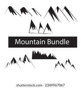 Mountain icon logo vector illustration for adventure outdoor sport graphic 