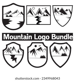 Bergsymbol, Vektorgrafik für Abenteuer-Outdoor-Sportgrafik 