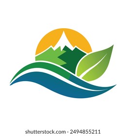  Mountain icon Logo vector illustration design Template