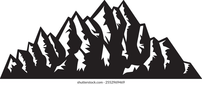 Mountain icon logo vector illustration