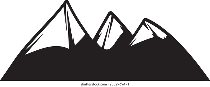 Mountain icon logo vector illustration