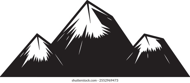 Mountain icon logo vector illustration