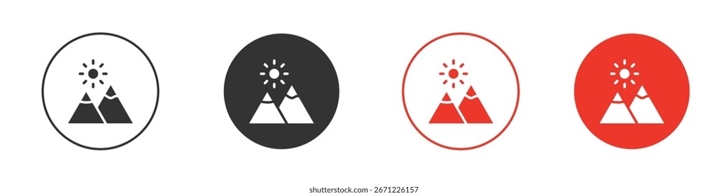 Bergsymbol für Logo, Vektorsymbol für Design