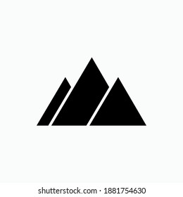 Mountain Icon. Mount Symbol - Vector, Sign for Design, Presentation, Website or Apps Elements.